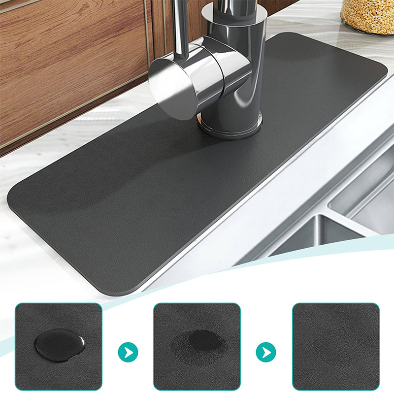 Silicone Tap Washer - Diatomite Ditingkatkan pelindung cipratan wastafel keran