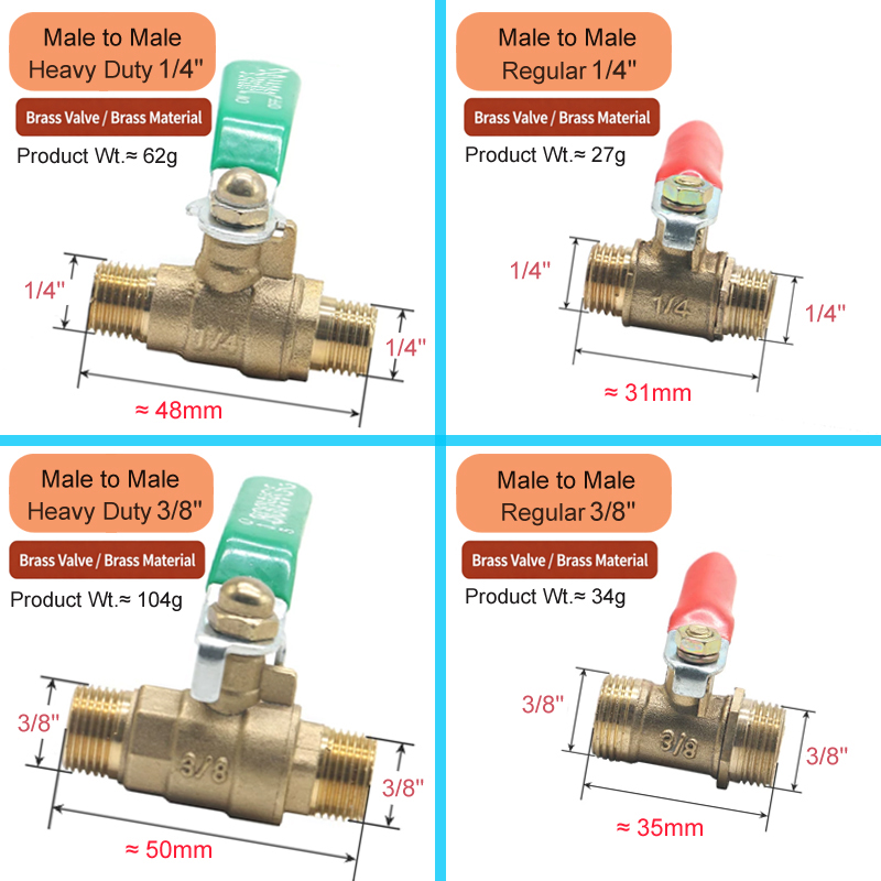 1/8' 1/4' 3/8' 1/2' Katup Bola - Compression Fitting Brass ulasan dan harga